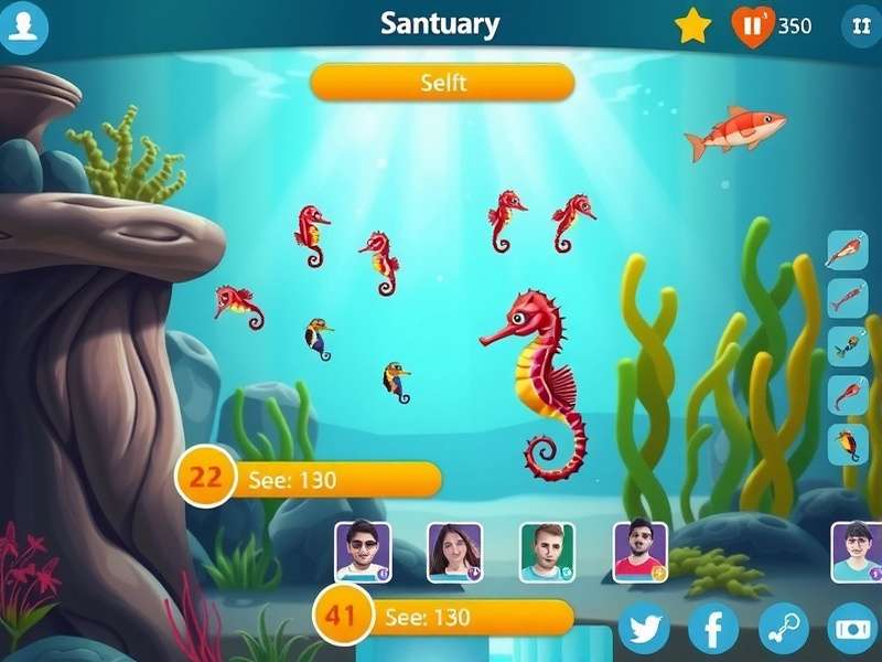 Seahorse Sanctuary gameplay showing underwater environment